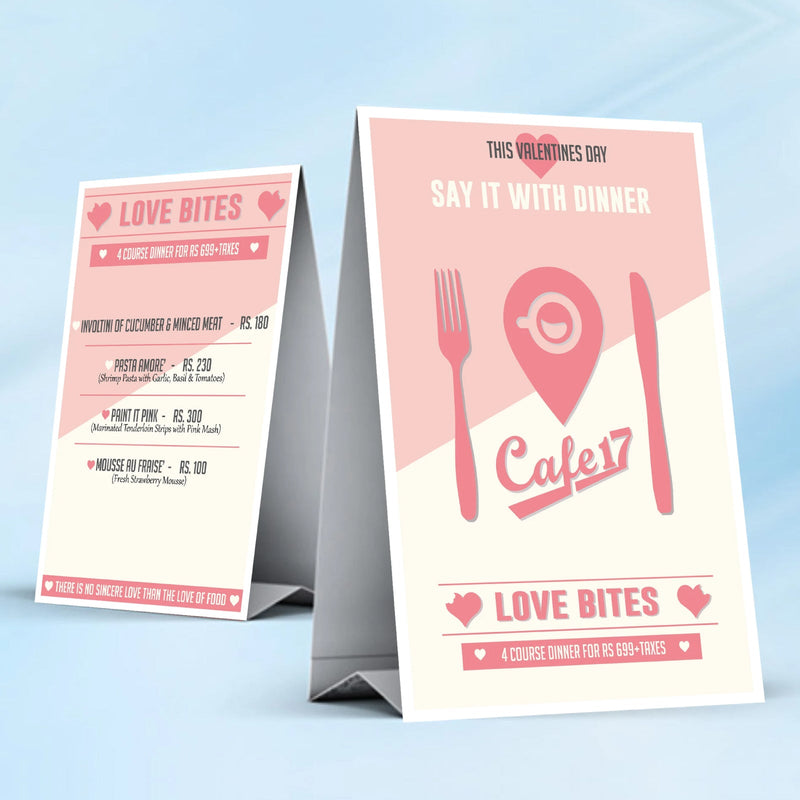 tent cards for restaurants